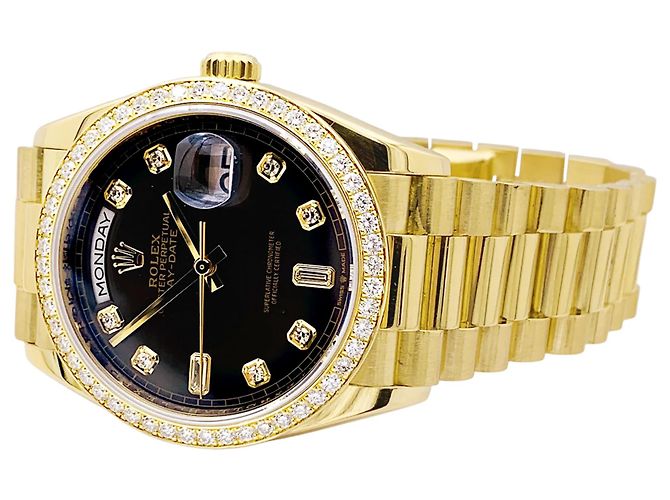 Reloj Rolex, "Oyster Perpetual Day-Date", oro amarillo, diamantes - vista 2