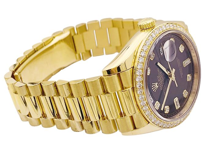 Reloj Rolex, "Oyster Perpetual Day-Date", oro amarillo, diamantes - vista 5