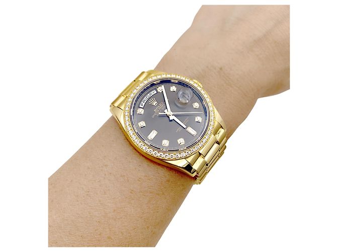 Reloj Rolex, "Oyster Perpetual Day-Date", oro amarillo, diamantes - vista 6
