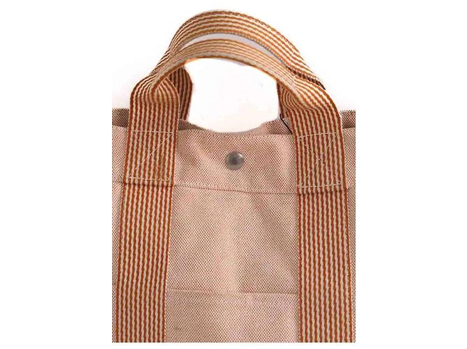 Borsa tote Hermès in tessuto rosa - vista 2