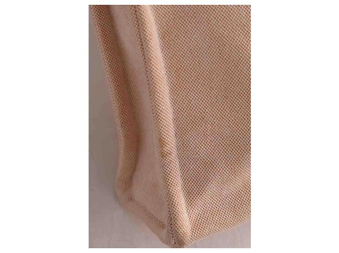 Borsa tote Hermès in tessuto rosa - vista 6
