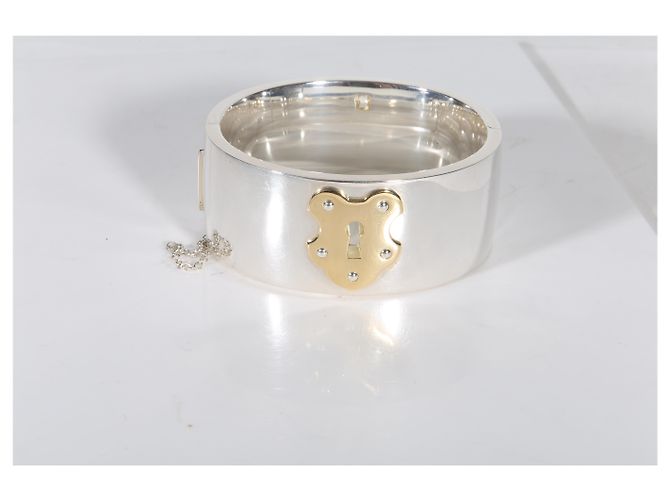 Pulsera Wide Lock de Oro Amarillo y Plata de Ley Tiffany & Co. - vista 6