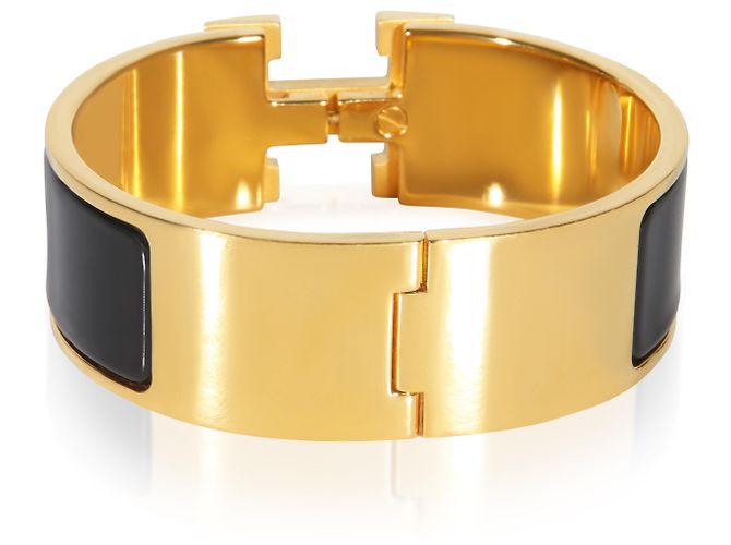 Clic H Pulsera Clic Clac en Noir bañada en oro Hermès - vista 4