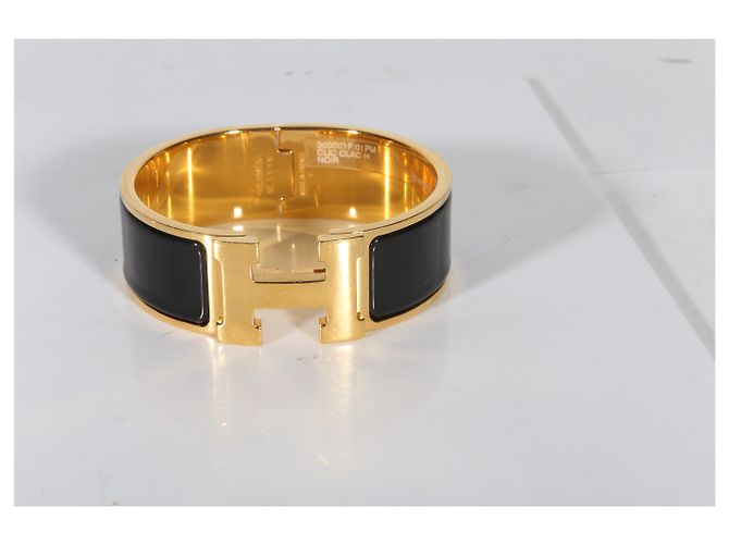 Clic H Pulsera Clic Clac en Noir bañada en oro Hermès - vista 6