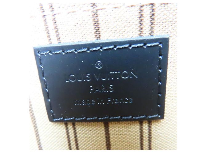 Borsa Tote Louis Vuitton Neverfull MM Marrone Nero Argento D'oro - vista 15