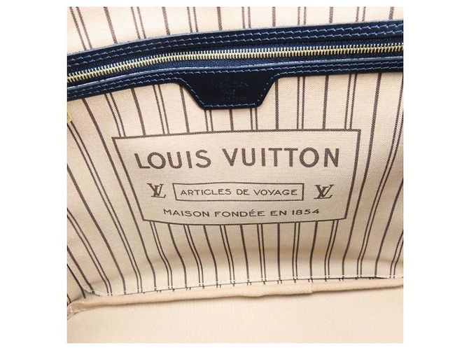 Borsa Tote Louis Vuitton Neverfull MM Marrone Nero Argento D'oro - vista 20