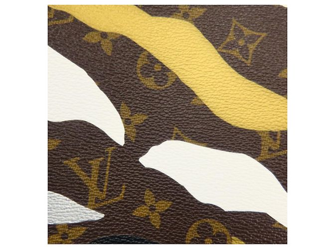 Borsa Tote Louis Vuitton Neverfull MM Marrone Nero Argento D'oro - vista 6