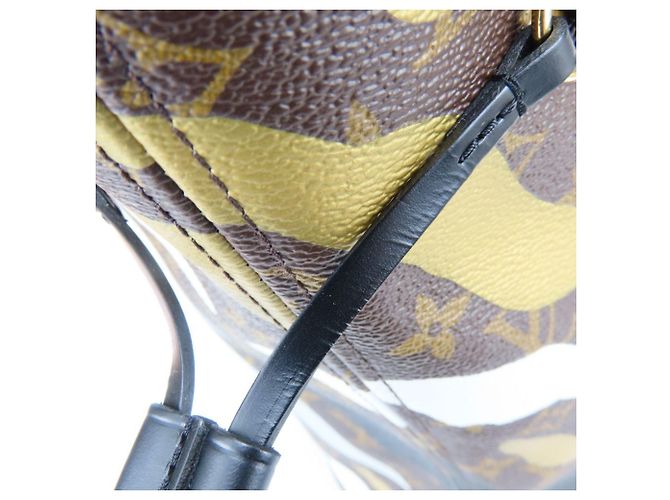 Borsa Tote Louis Vuitton Neverfull MM Marrone Nero Argento D'oro - vista 9