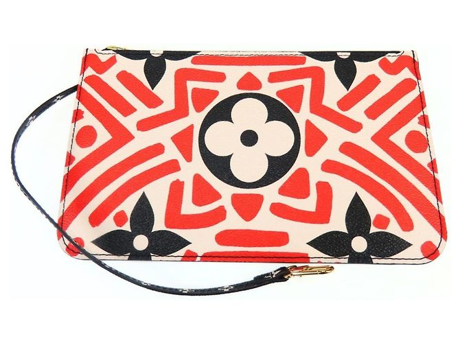 Bolso Tote Louis Vuitton Neverfull MM Negro Blanco Roja - vista 15