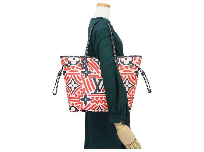 Bolso Tote Louis Vuitton Neverfull MM Negro Blanco Roja - vista 26