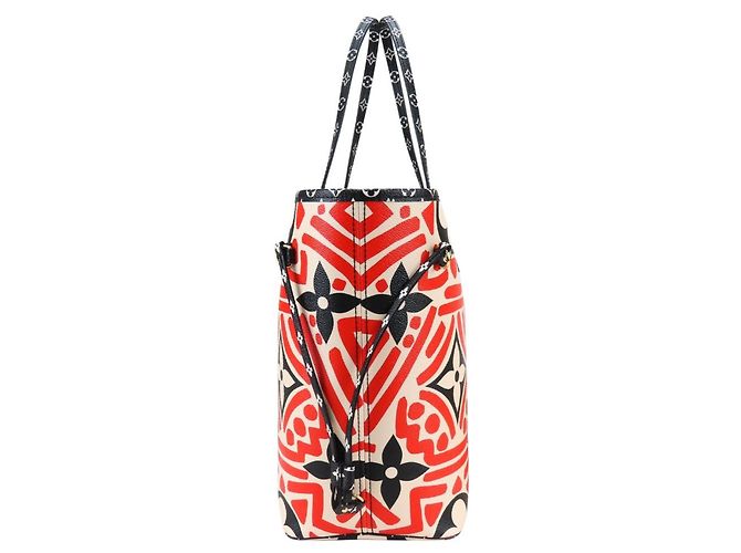 Bolso Tote Louis Vuitton Neverfull MM Negro Blanco Roja - vista 4