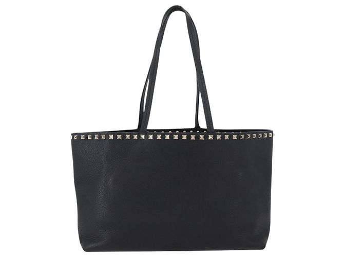 Tote Shopping Valentino Garavani Rockstud em couro Medium - vista 2