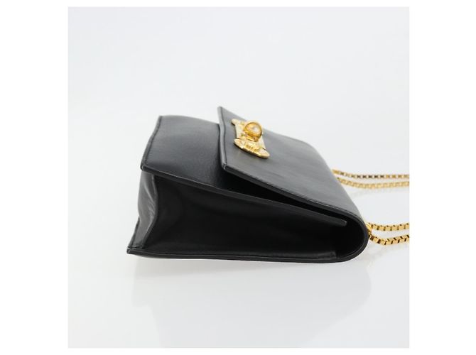 Versace Medusa Flap Chain Leather Negro - vista 3