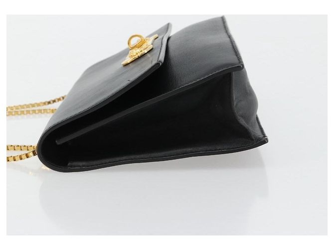 Versace Medusa Flap Chain Leather Negro - vista 4