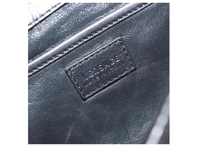 Versace Medusa Flap Chain Leather Negro - vista 6
