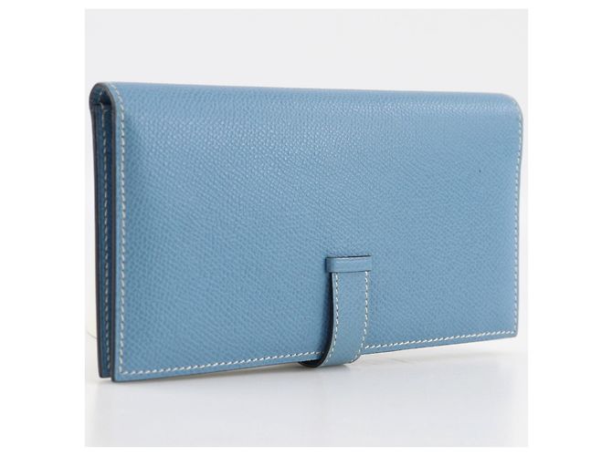 Hermès Hermes Bearn Epsom Long Blu - vista 3