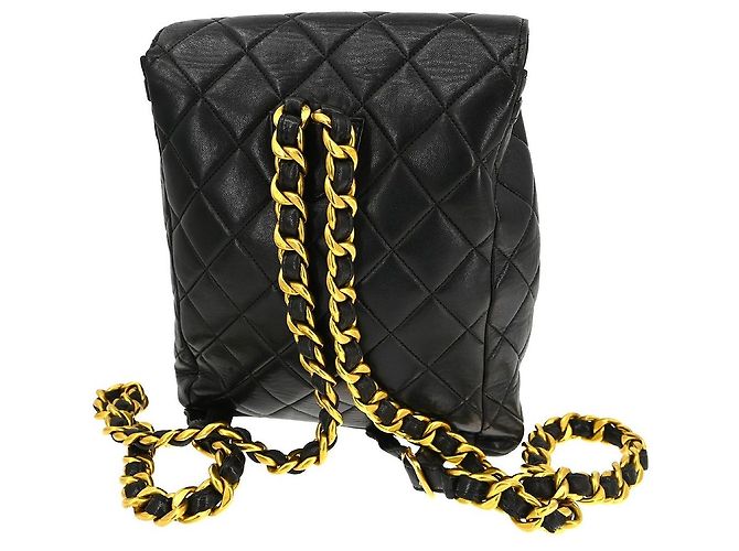 Chanel Vintage CC Pocket gestepptes Lammleder Small Schwarz - Ansicht 2