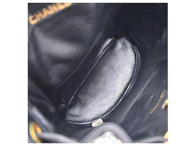 Chanel Vintage CC Pocket gestepptes Lammleder Small Schwarz - Ansicht 3