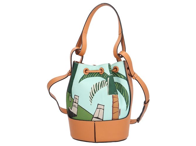 Borsa Balloon della Collezione Loewe Paula's Ibiza Marrone Blu - vista 3