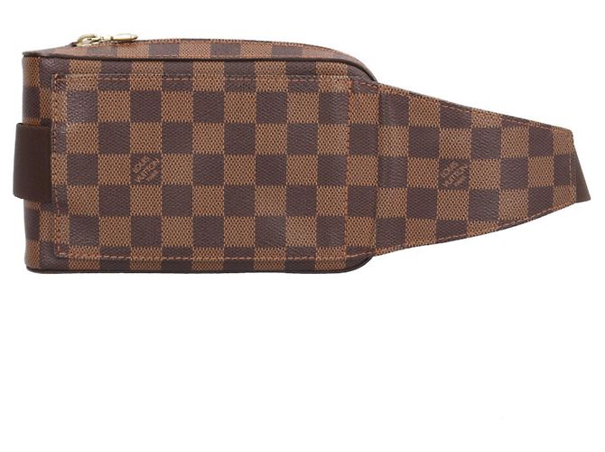 Borsa a tracolla Louis Vuitton Geronimos Damier Marrone - vista 3