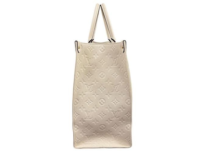 Sac à bandoulière Louis Vuitton OnTheGo GM Monogram Empreinte Beige Blanc cassé - vue 4
