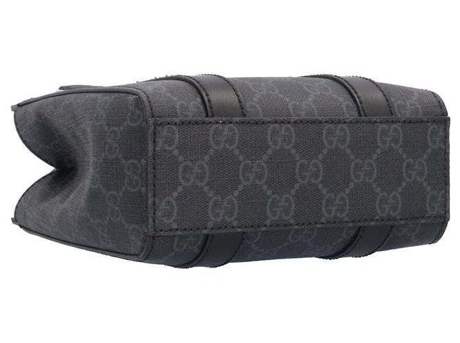 Mini borsa a tracolla Gucci GG Supreme Canvas Marrone Nero - vista 5
