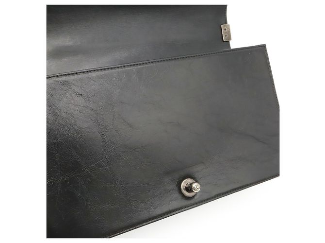 Borsa a Spalla Chanel Boy Chanel Matelassé Coco Mark Chain Blu navy - vista 9