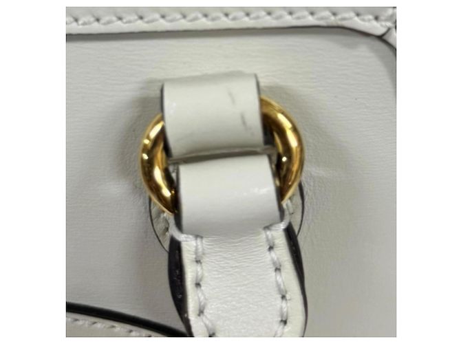 Borsa a tracolla Gucci Horsebit 1955 in pelle bianca Bianco - vista 13