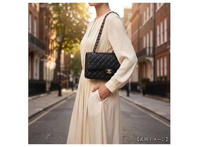 Bolsa de Ombro Chanel W-Flap 25 Matelassé Preto - vista 11