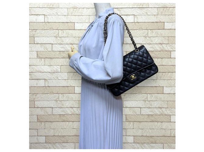 Bolsa de Ombro Chanel W-Flap 25 Matelassé Preto - vista 2