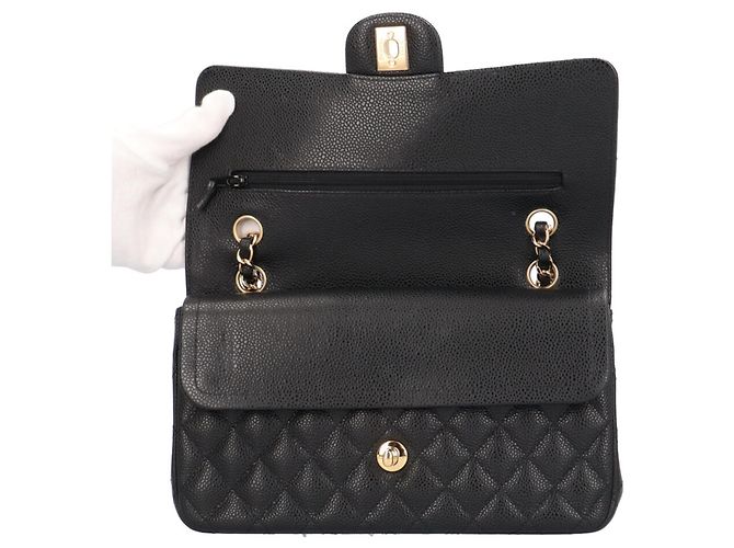 Bolsa de Ombro Chanel W-Flap 25 Matelassé Preto - vista 8