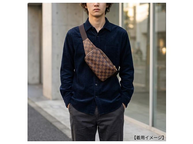 Borsa a tracolla Louis Vuitton Geronimos Damier Marrone - vista 9