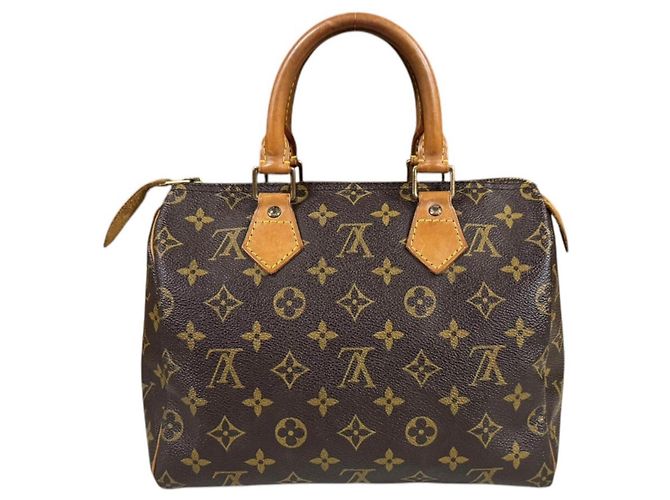 Borsa Louis Vuitton Speedy 25 Monogram Marrone - vista 3