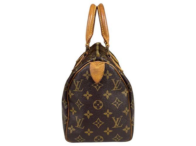 Borsa Louis Vuitton Speedy 25 Monogram Marrone - vista 4