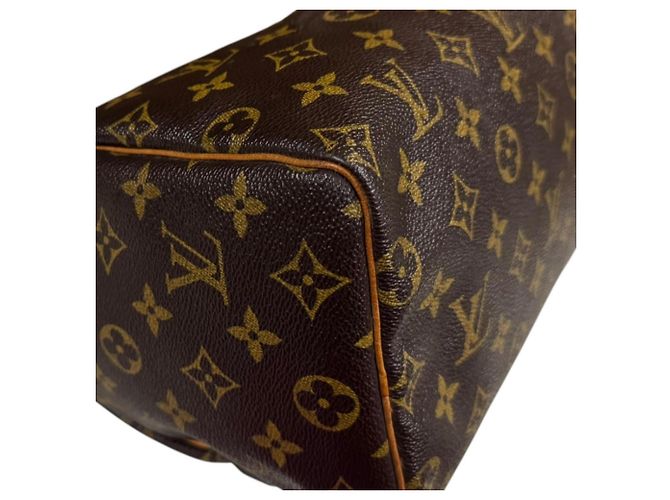 Borsa Louis Vuitton Speedy 25 Monogram Marrone - vista 9