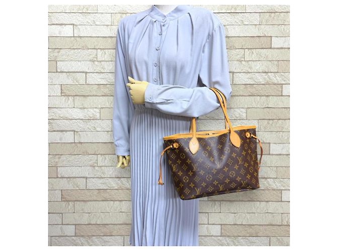 Borsa Tote Louis Vuitton Neverfull PM Monogram Marrone - vista 2