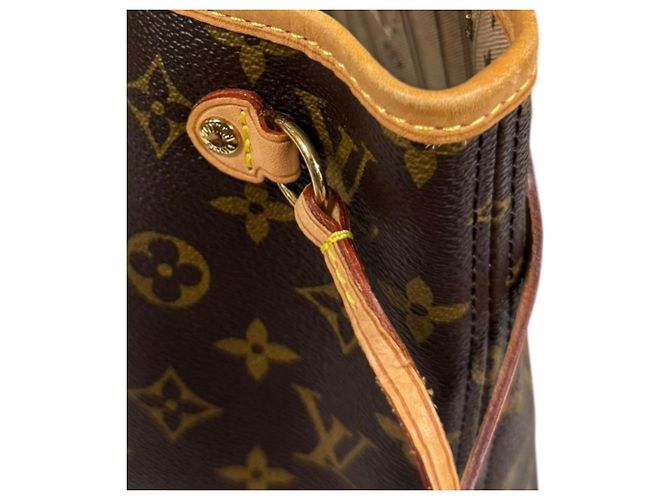 Borsa Tote Louis Vuitton Neverfull PM Monogram Marrone - vista 9