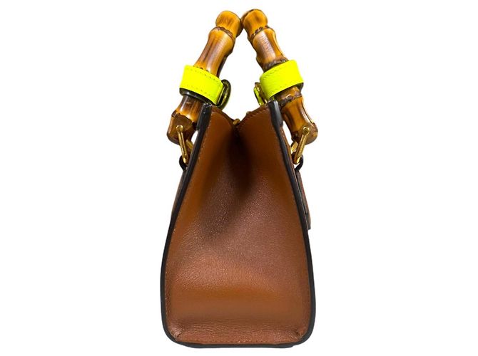 Borsa a tracolla mini tote Gucci Diana in bambù Marrone - vista 5