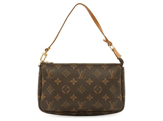 Borsa Louis Vuitton Monogram Pochette Accessoires Marrone Monogramma - vista 2