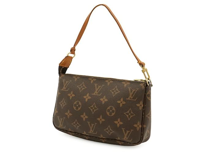 Borsa Louis Vuitton Monogram Pochette Accessoires Marrone Monogramma - vista 3