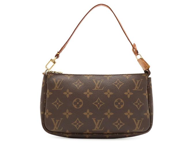 Borsa a mano Pochette Accessoires Monogram Louis Vuitton Marrone - vista 2