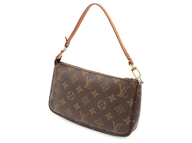 Borsa a mano Pochette Accessoires Monogram Louis Vuitton Marrone - vista 3