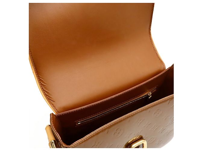 Borsa a Spalla Louis Vuitton Monogram Vernis Christie GM Bronzo - vista 7