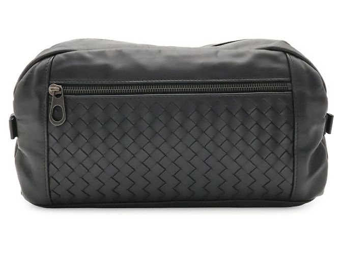 Borsa a tracolla in pelle nera Bottega Veneta Nero - vista 2