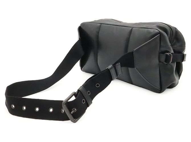 Borsa a tracolla in pelle nera Bottega Veneta Nero - vista 3