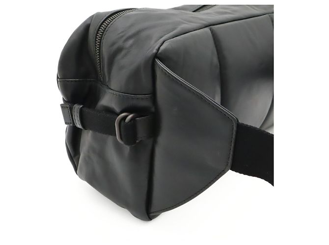 Borsa a tracolla in pelle nera Bottega Veneta Nero - vista 5