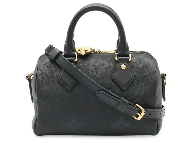 Borsa Louis Vuitton Monogram Empreinte Speedy Bandoulière 20 Nero - vista 2