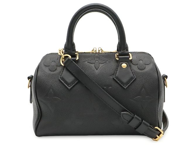 Borsa Louis Vuitton Monogram Empreinte Speedy Bandoulière 20 Nero - vista 2