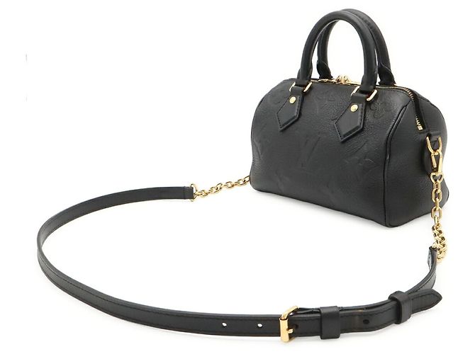 Borsa Louis Vuitton Monogram Empreinte Speedy Bandoulière 20 Nero - vista 3
