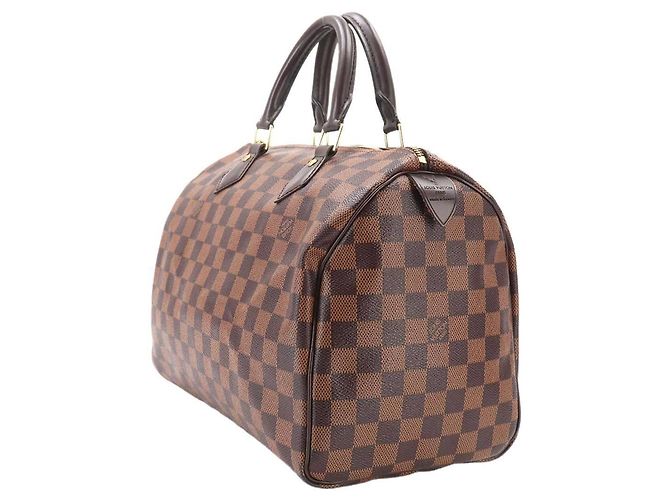 Borsa Louis Vuitton Speedy 30 Damier Marrone Damier ebene - vista 3